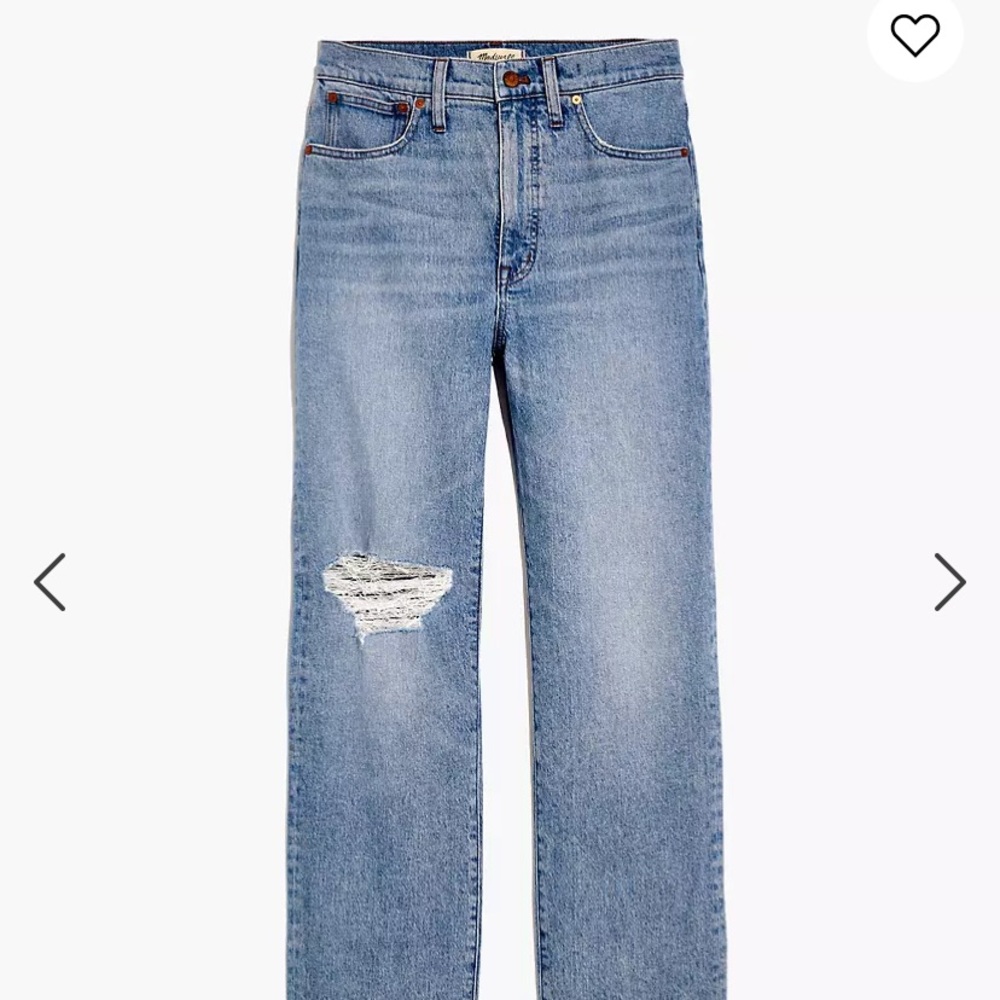 Madewell Perfect Vintage Straight Cropped Jean (size 30)